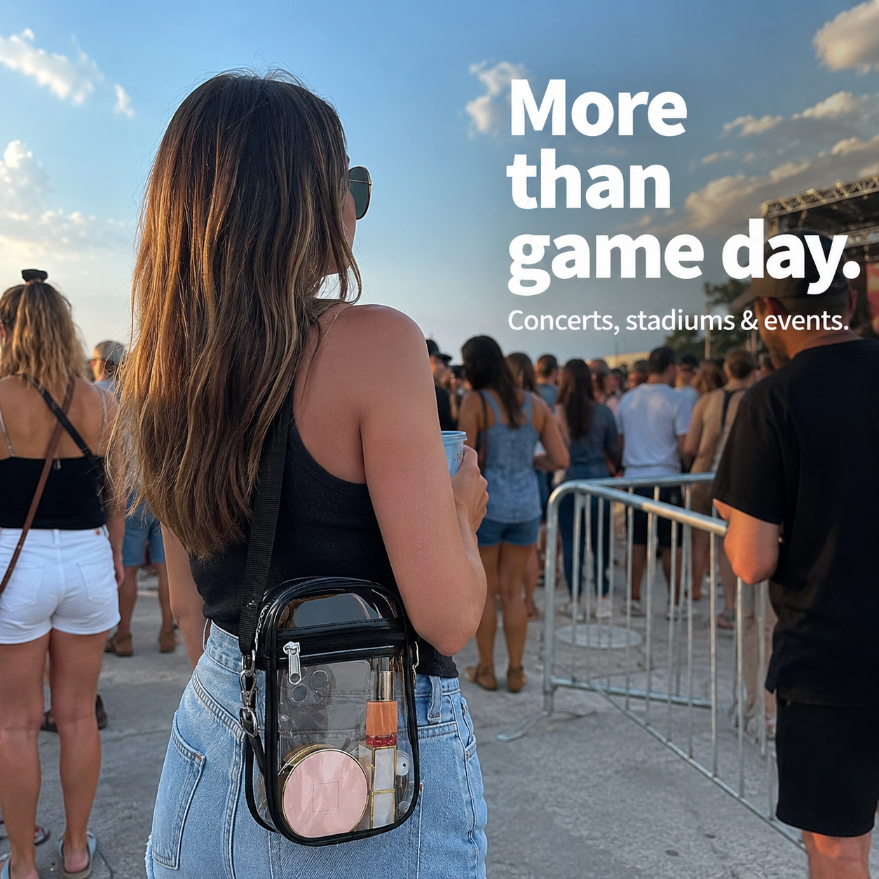 🔥 Game Day Essential Sale - 🎟️ Clear PVC Stadium Crossbody Bag for Concerts, Sports & Events 🏟️