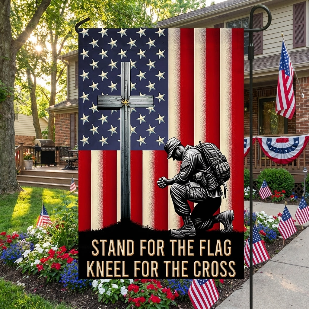 American Flag with Cross Veterans Day Christ Flag