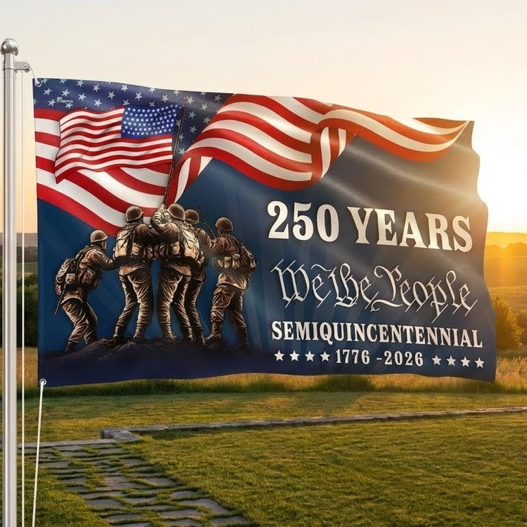 250 Years We The People Semiquincentennial Grommet Flag --🔥🔥Buy 2 Free Shipping