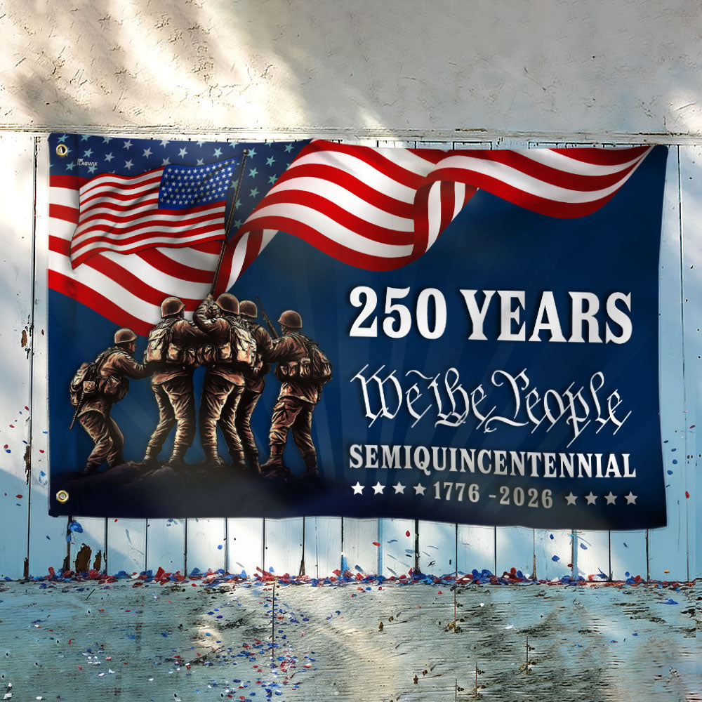 250 Years We The People Semiquincentennial Grommet Flag --🔥🔥Buy 2 Free Shipping