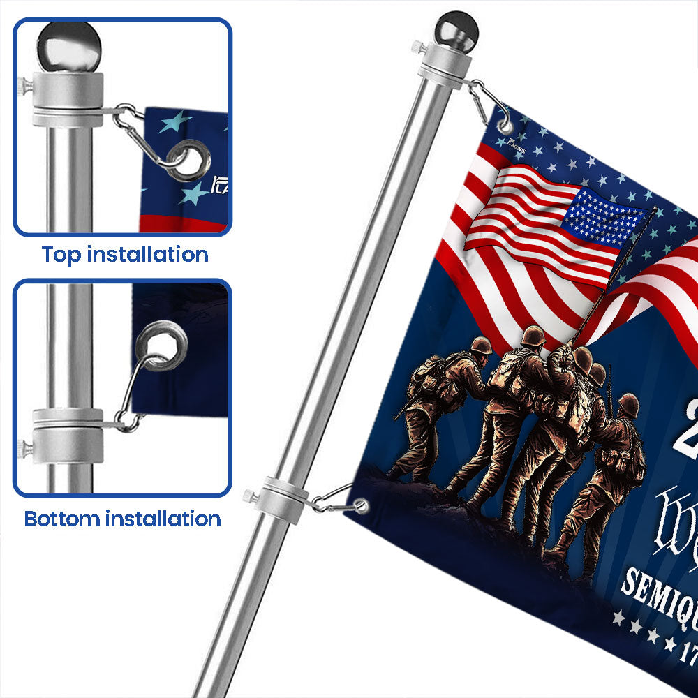 250 Years We The People Semiquincentennial Grommet Flag --🔥🔥Buy 2 Free Shipping