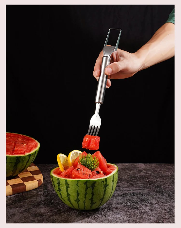 🍉 Effortless Fruit Prep-49% OFF-✨ 2-in-1 Fruit Cutter & Fork – For Quick and Easy Fruit Serving! 🍓
