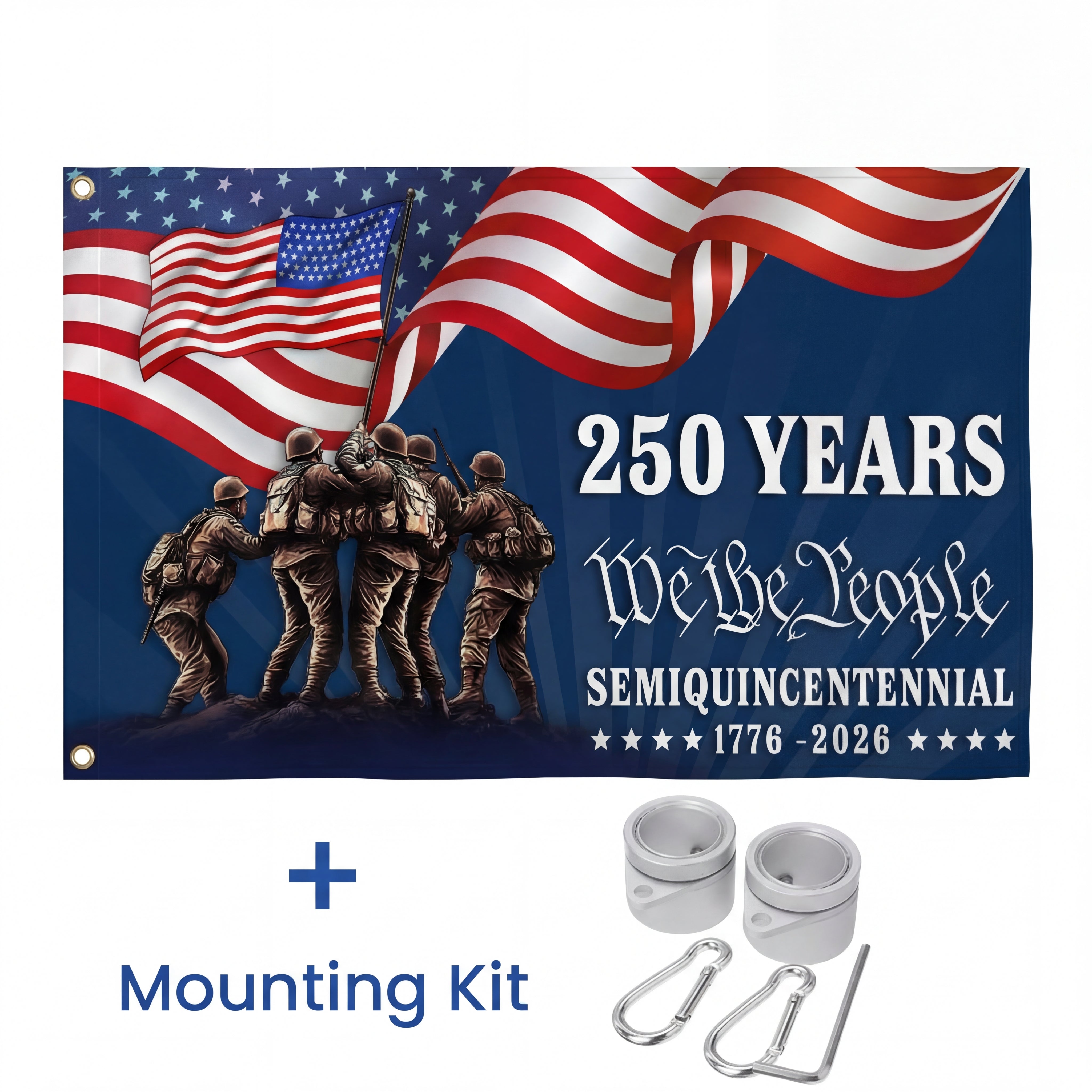 250 Years We The People Semiquincentennial Grommet Flag --🔥🔥Buy 2 Free Shipping