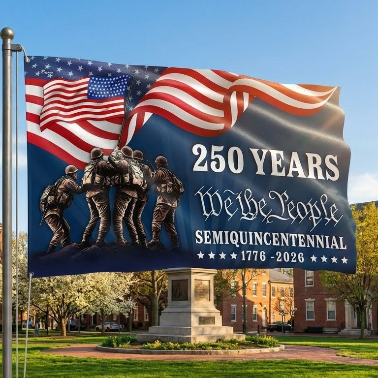250 Years We The People Semiquincentennial Grommet Flag --🔥🔥Buy 2 Free Shipping