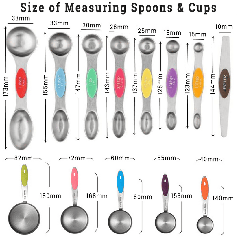 🔥LAST DAY 49% OFF - ⚡50K+ SOLD - Stainless Steel Magnetic Measuring Spoons Set
