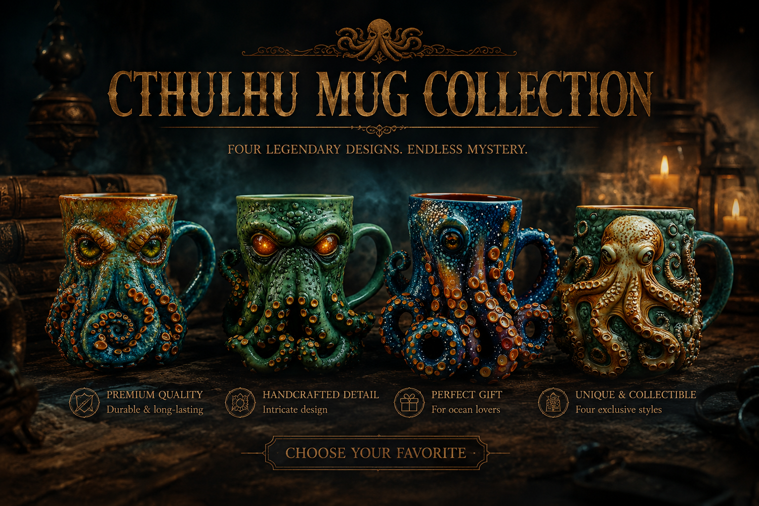 Cthulhu-Inspired Pirate Mug -- 🔥🔥Buy 2 Free Shipping