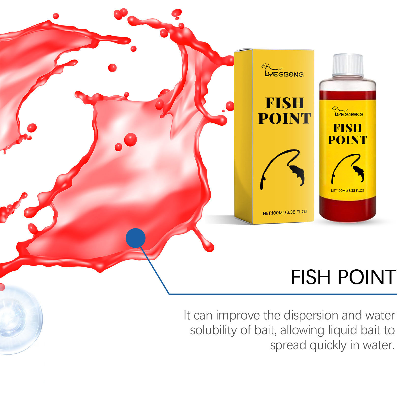 🎣 Concentrated Fish Attractant Liquid – 🐟Fast-Acting Red Worm Formula -- Buy 2 Free