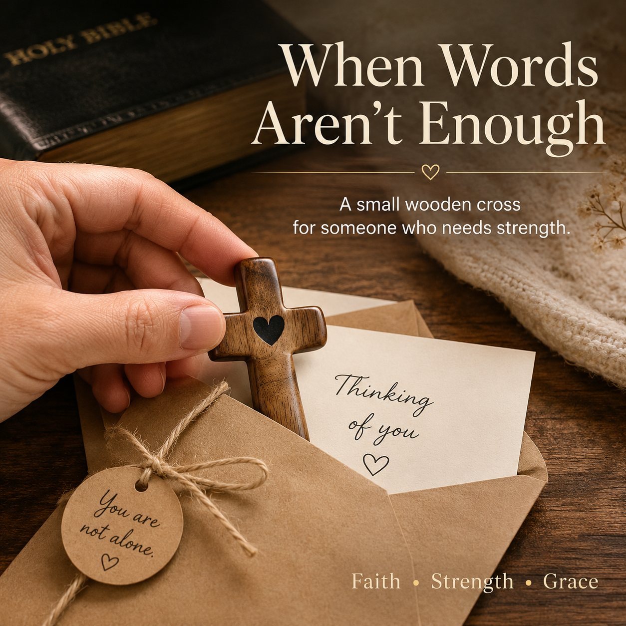 ✝️100% Handmade Wooden Cross My Heart