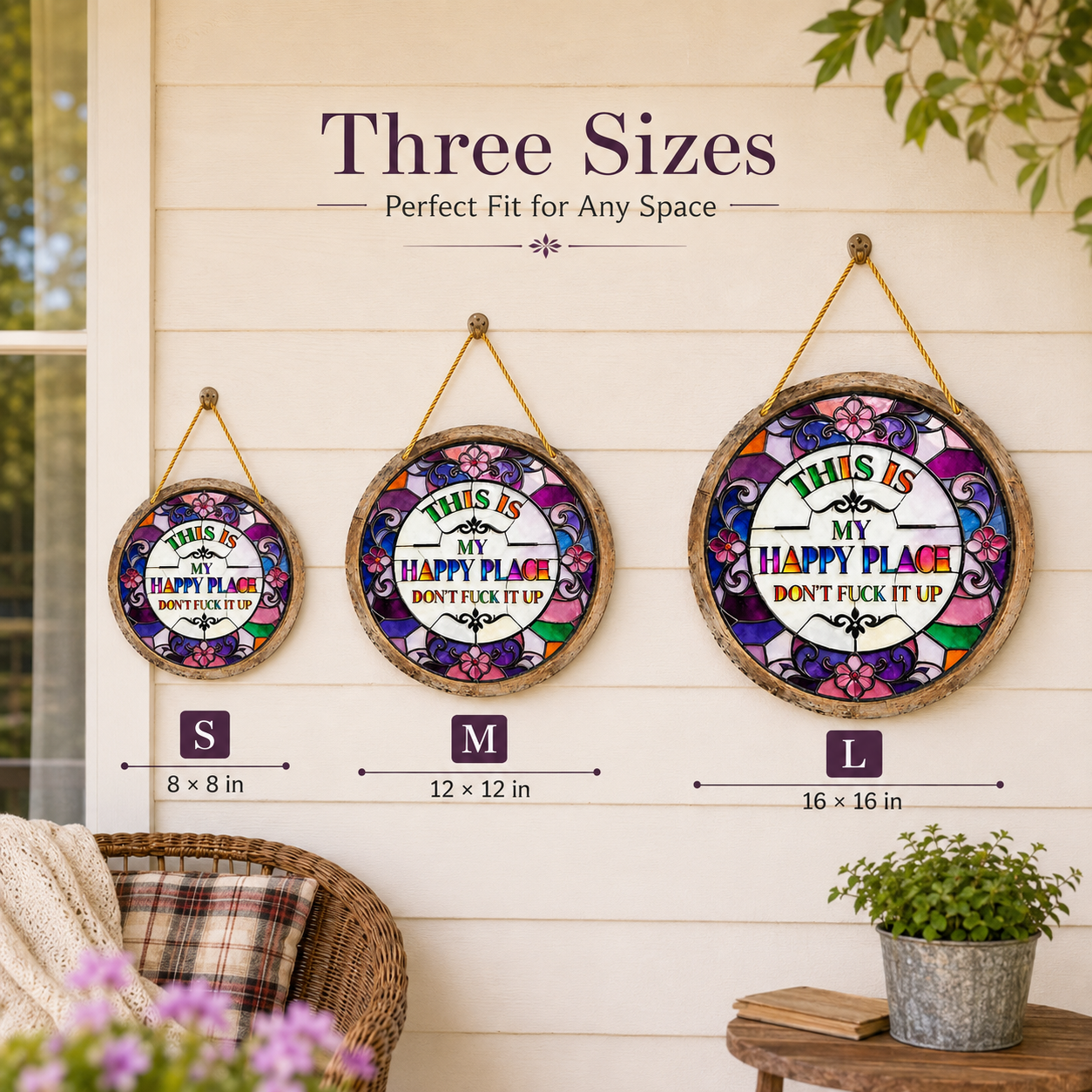 💥 Last Day 49% OFF – This Is My Happy Place Hanging Sign