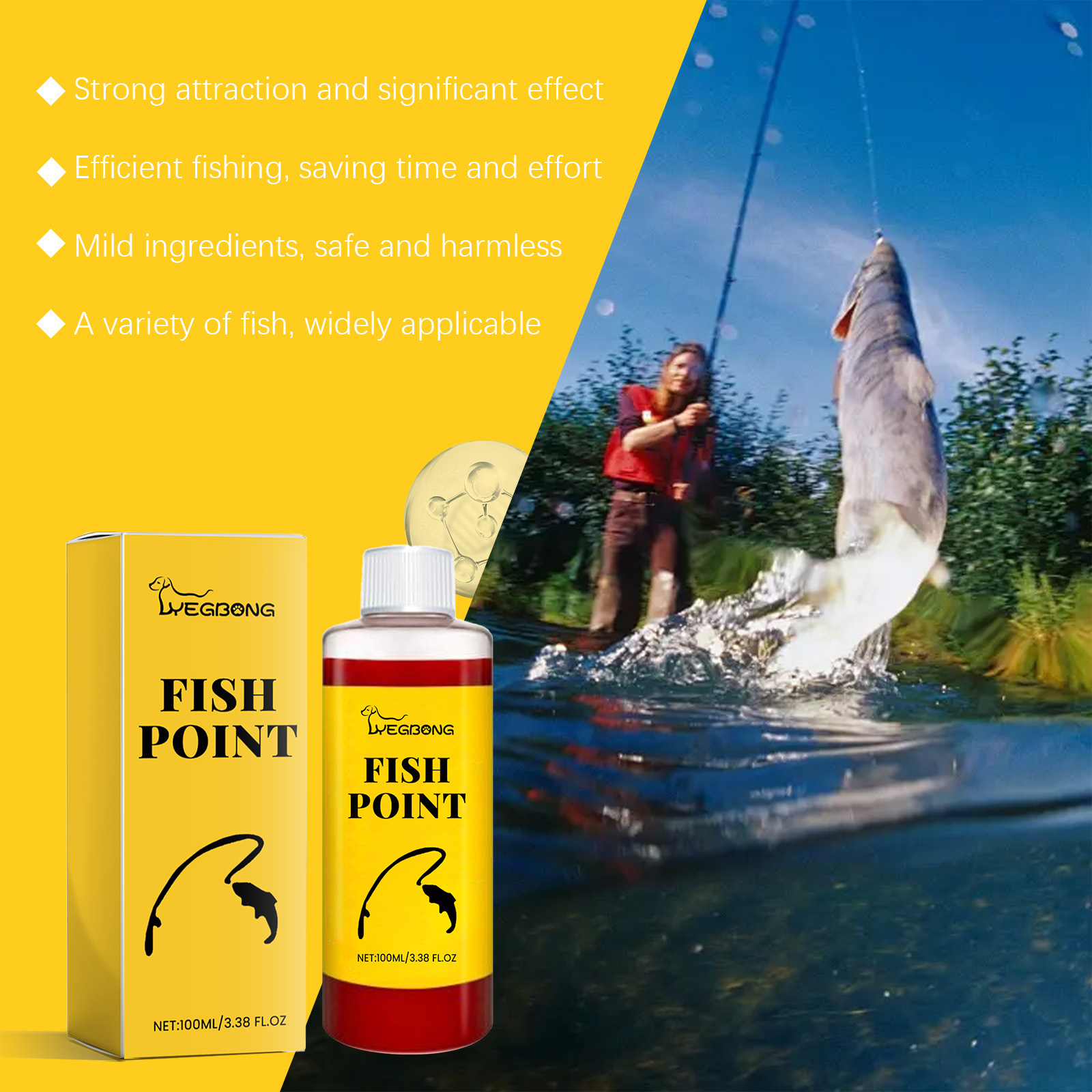 🎣 Concentrated Fish Attractant Liquid – 🐟Fast-Acting Red Worm Formula -- Buy 2 Free