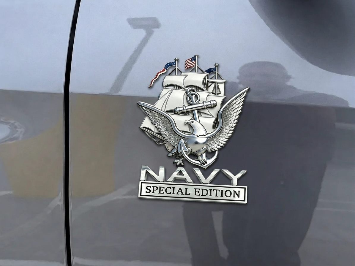 U.S. Navy Special Edition Metal Vehicle Badge