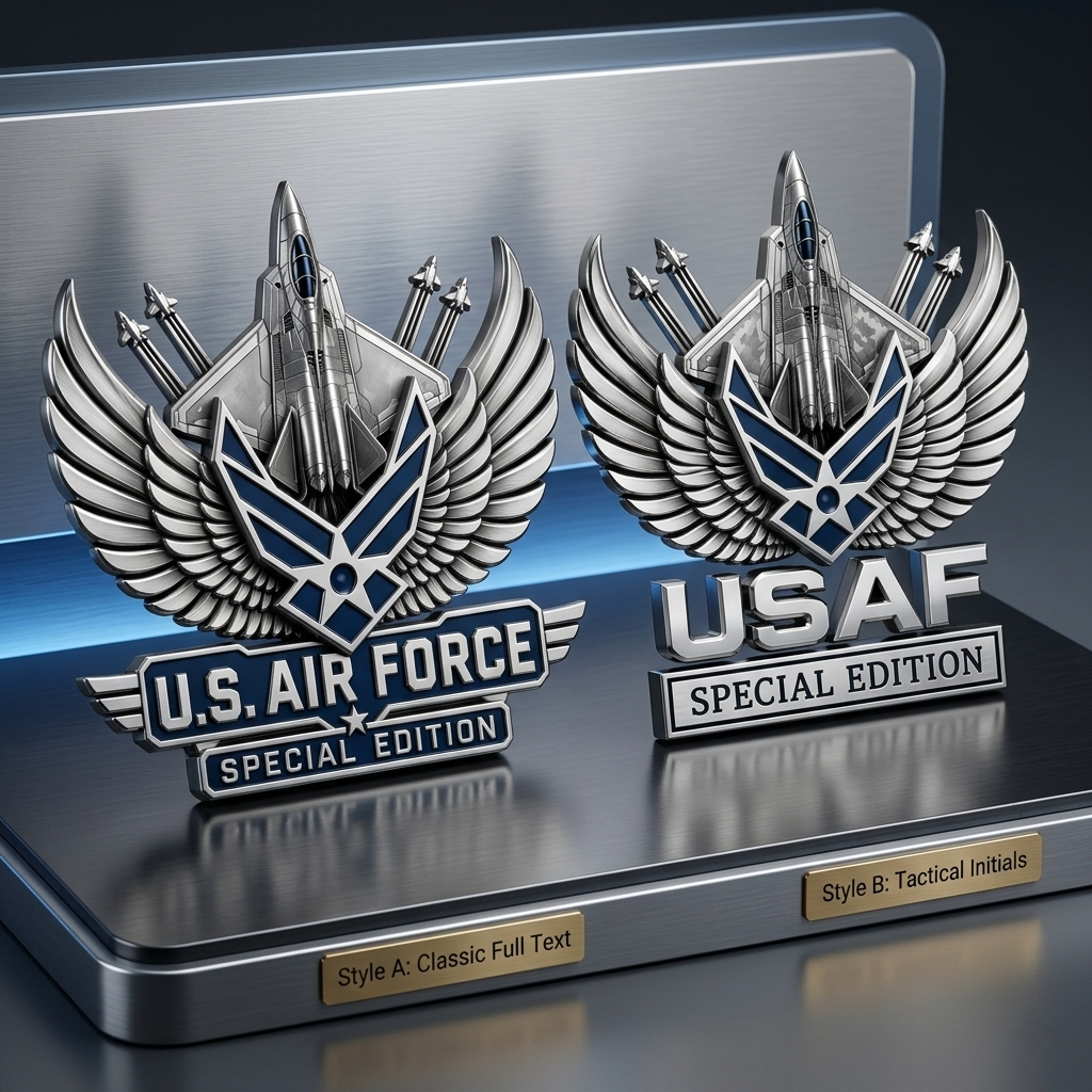 Premium USAF Chrome Emblem – Air Force Vehicle Badge
