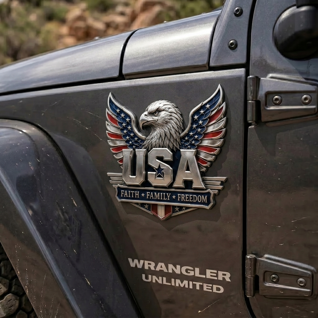🇺🇸 250th Anniversary 49% OFF – ★USA Faith, Family & Freedom★ Eagle Emblem