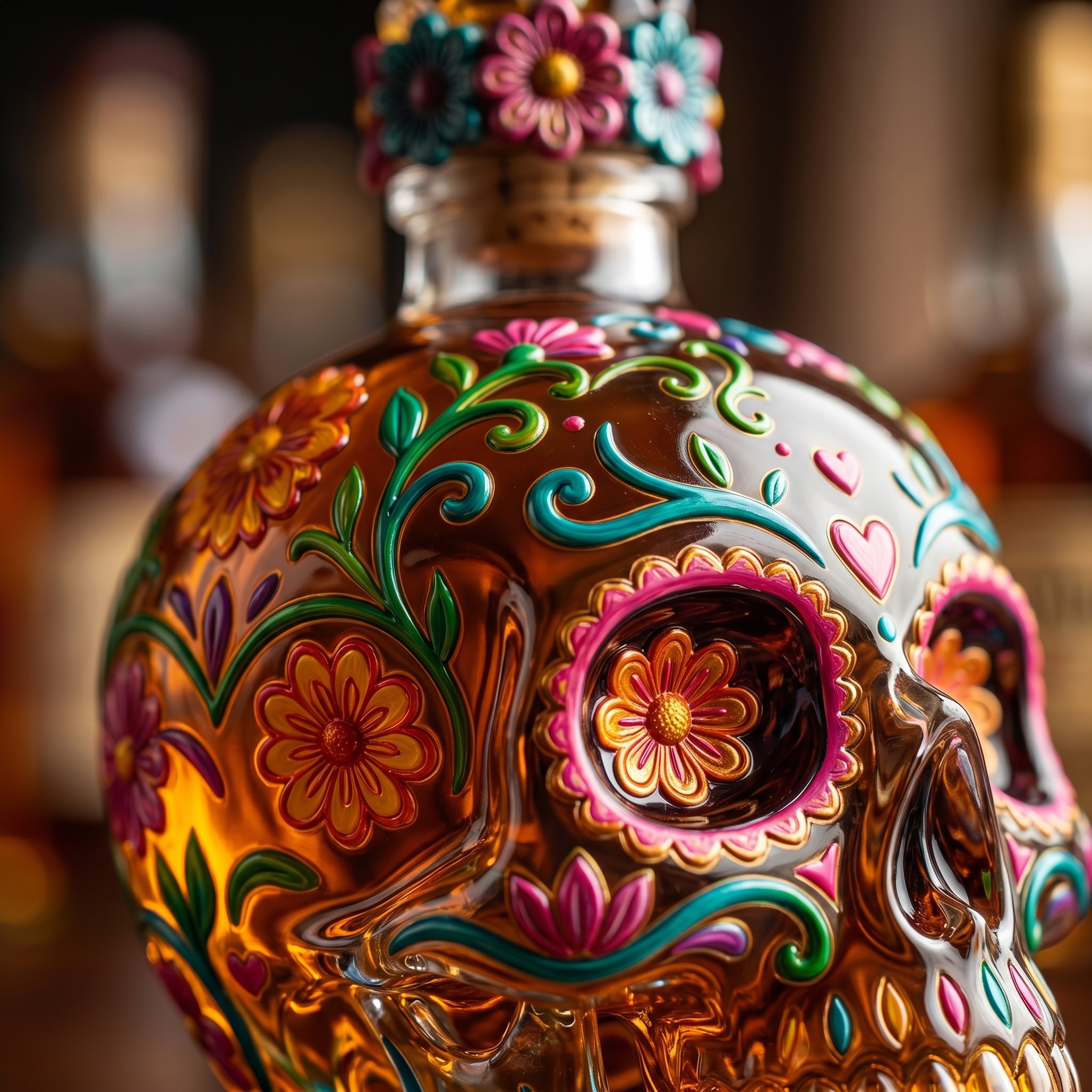 🔥🍷Limited edition Day of the Dead tequila bottle🎁 -- Free Shipping Over $39📦