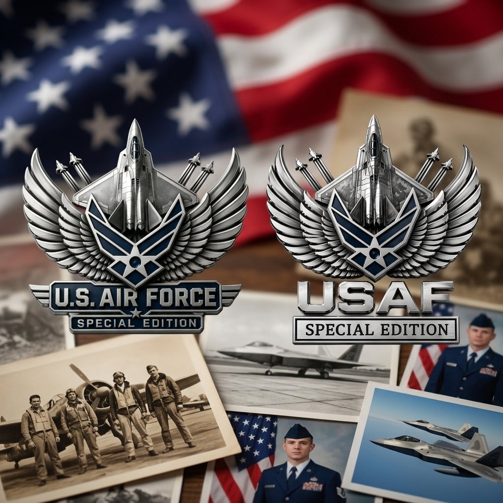 Premium USAF Chrome Emblem – Air Force Vehicle Badge