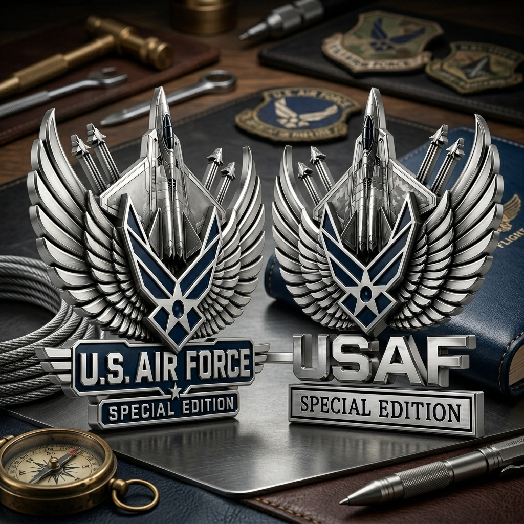 Premium USAF Chrome Emblem – Air Force Vehicle Badge