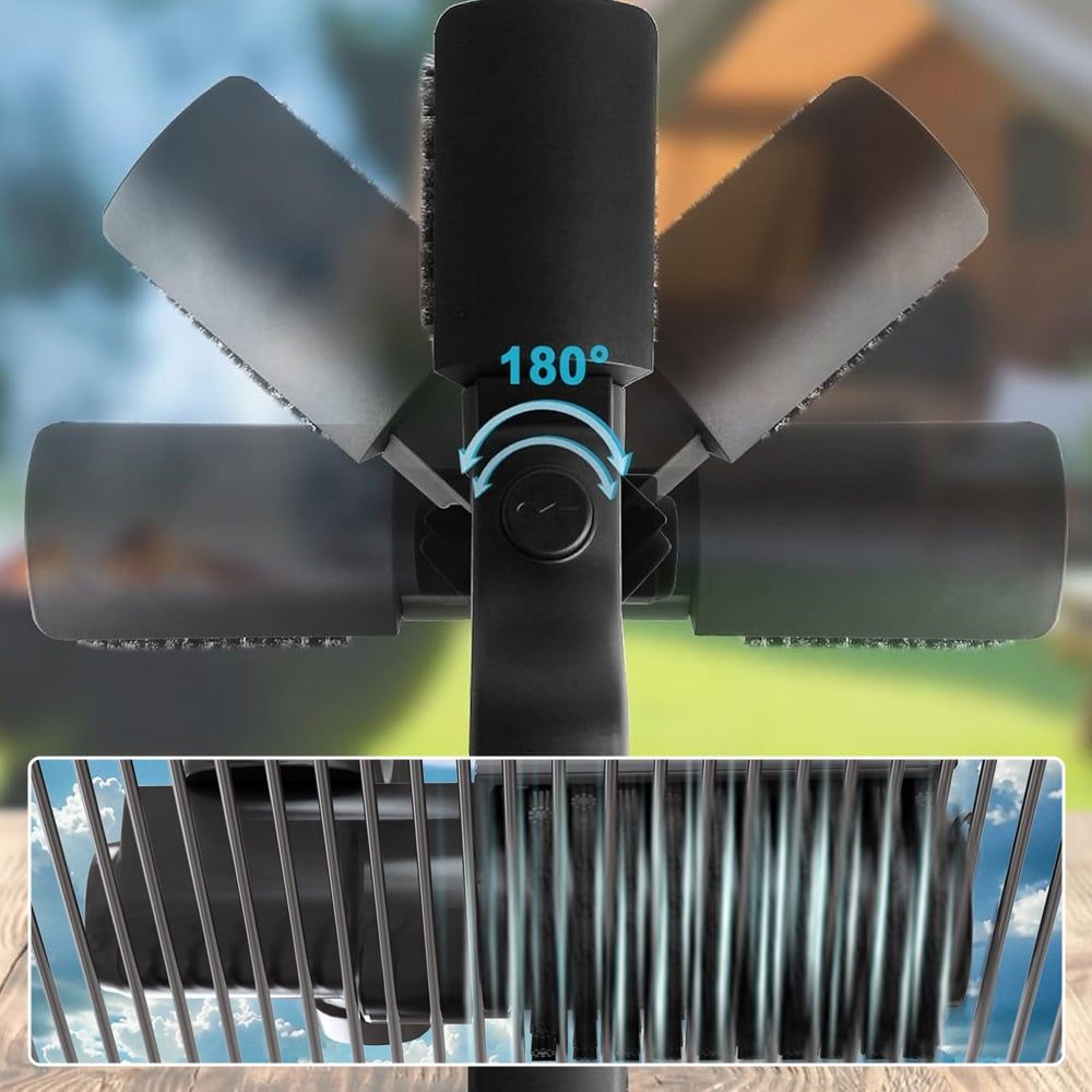 3. The 360° Rotating Guard Reaches Corners Manual Brushes Miss (And Keeps Your Hands Safe)
