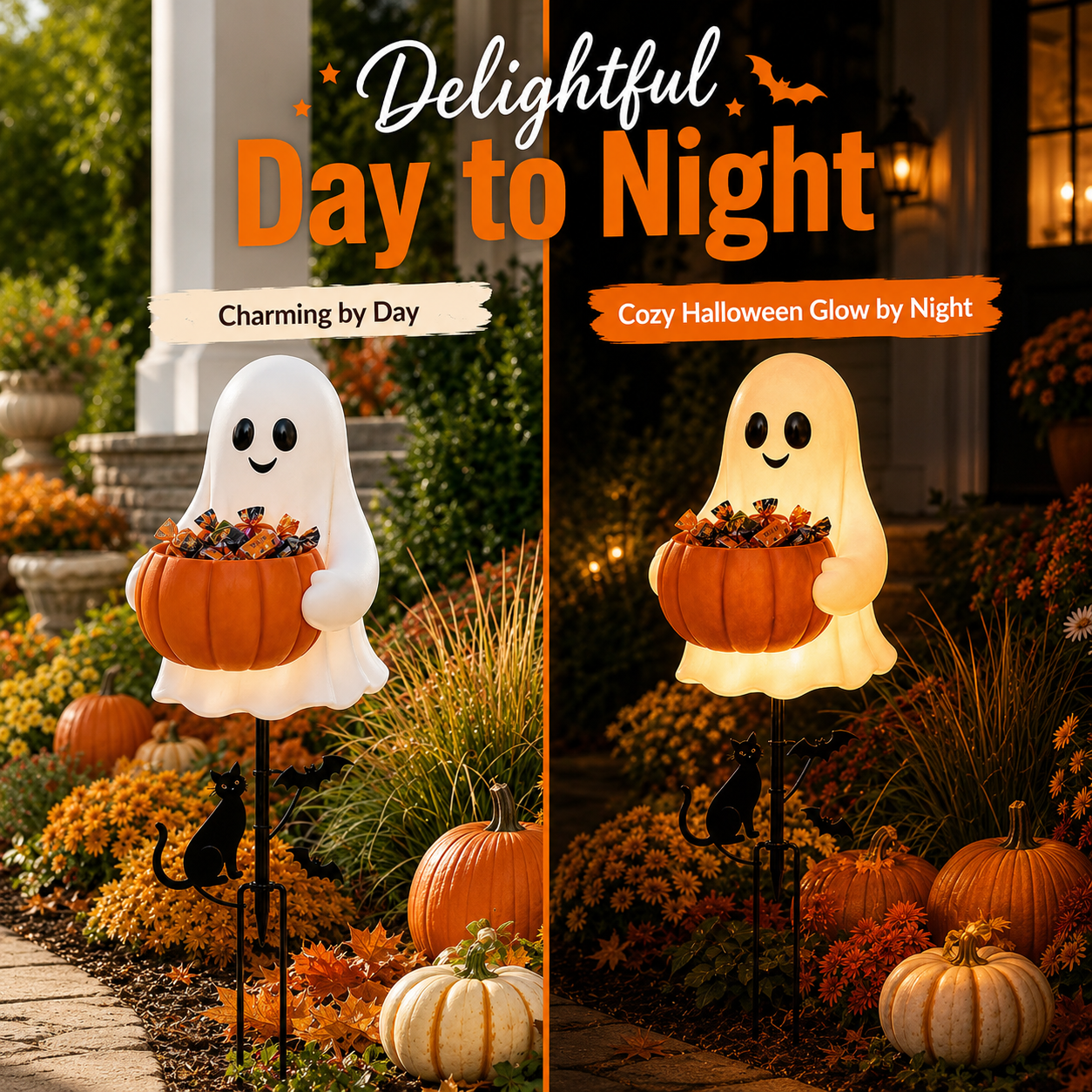 👻👻 Halloween Ghost Candy Holder Garden Stake