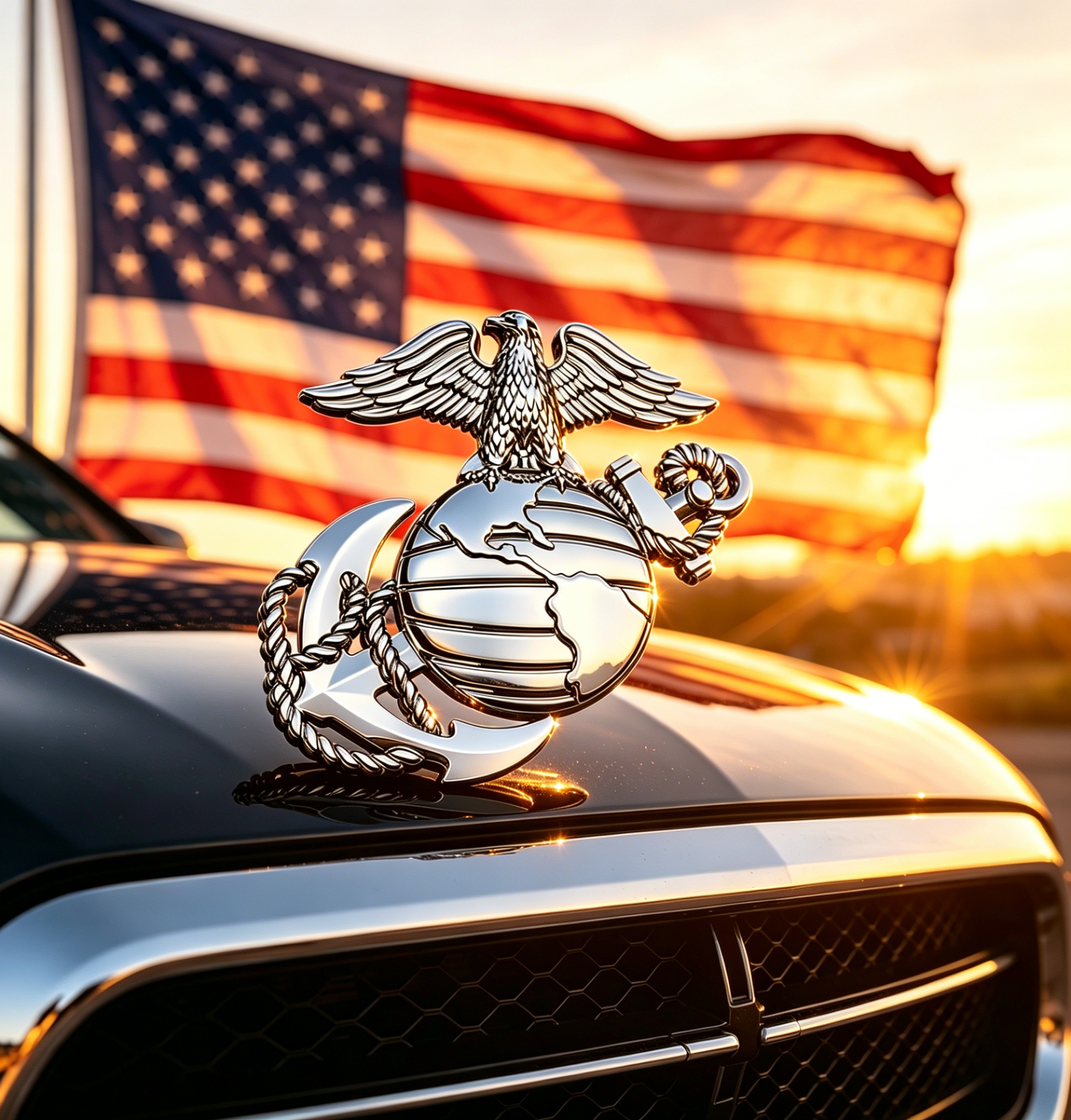 250th Anniversary U.S. Marine Corps Metal Cars Emblem