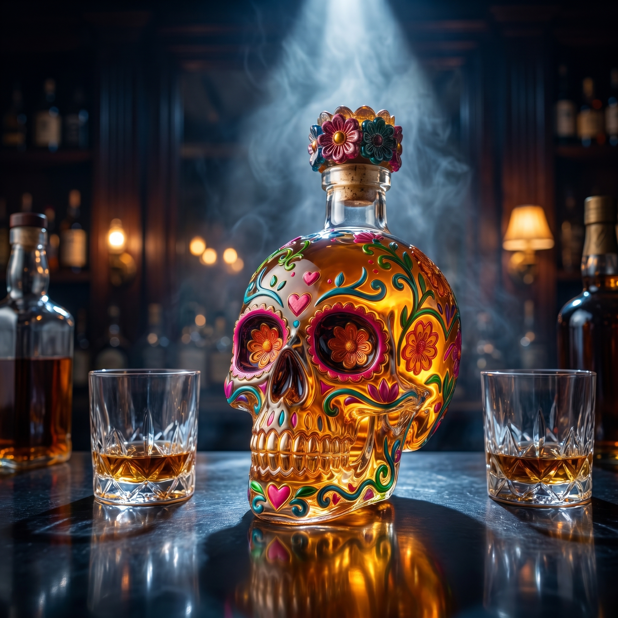 🔥🍷Limited edition Day of the Dead tequila bottle🎁 -- Free Shipping Over $39📦