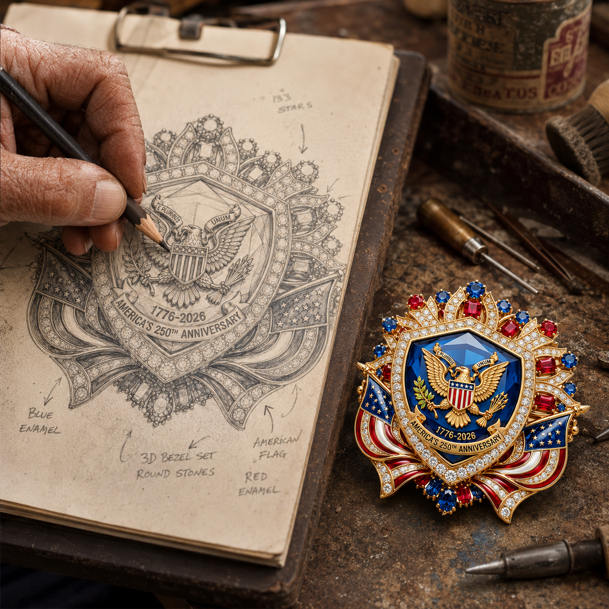 America’s 250th Anniversary Eagle Brooch