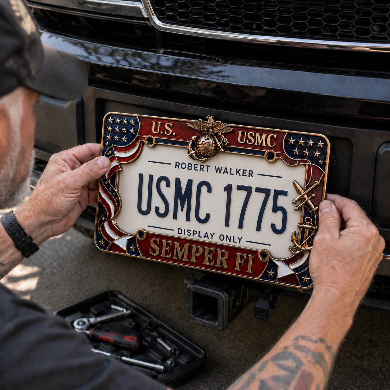 🔥LAST DAY 49% OFF- U.S. Marine Corps Semper Fi License Plate Frame
