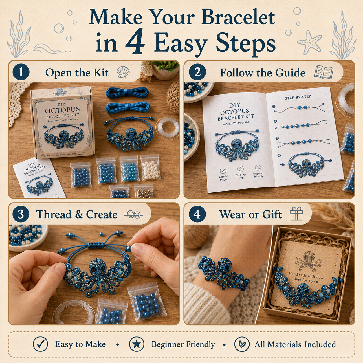 DIY Animal Beaded Bracelet Kit