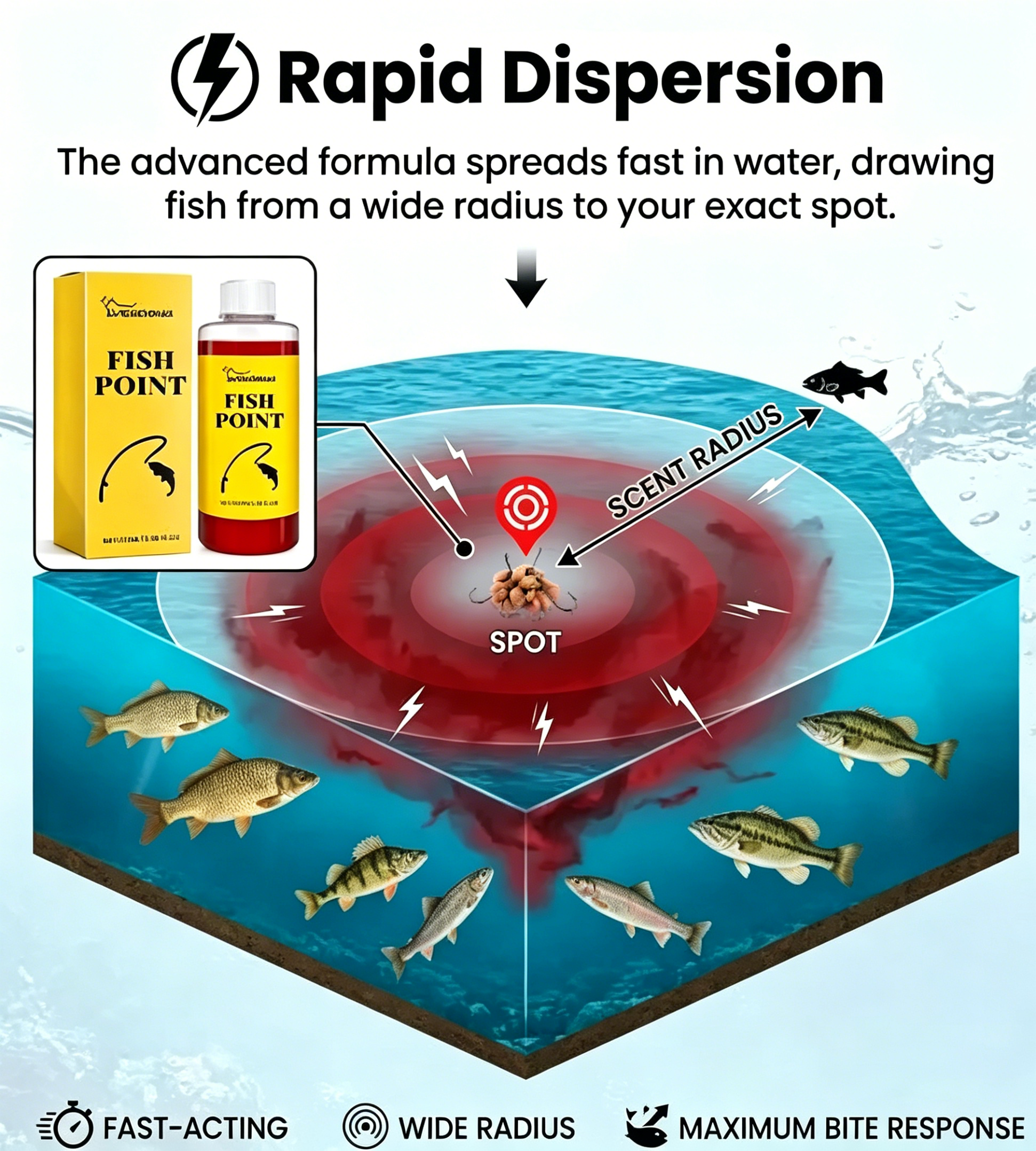 🎣 Concentrated Fish Attractant Liquid – 🐟Fast-Acting Red Worm Formula