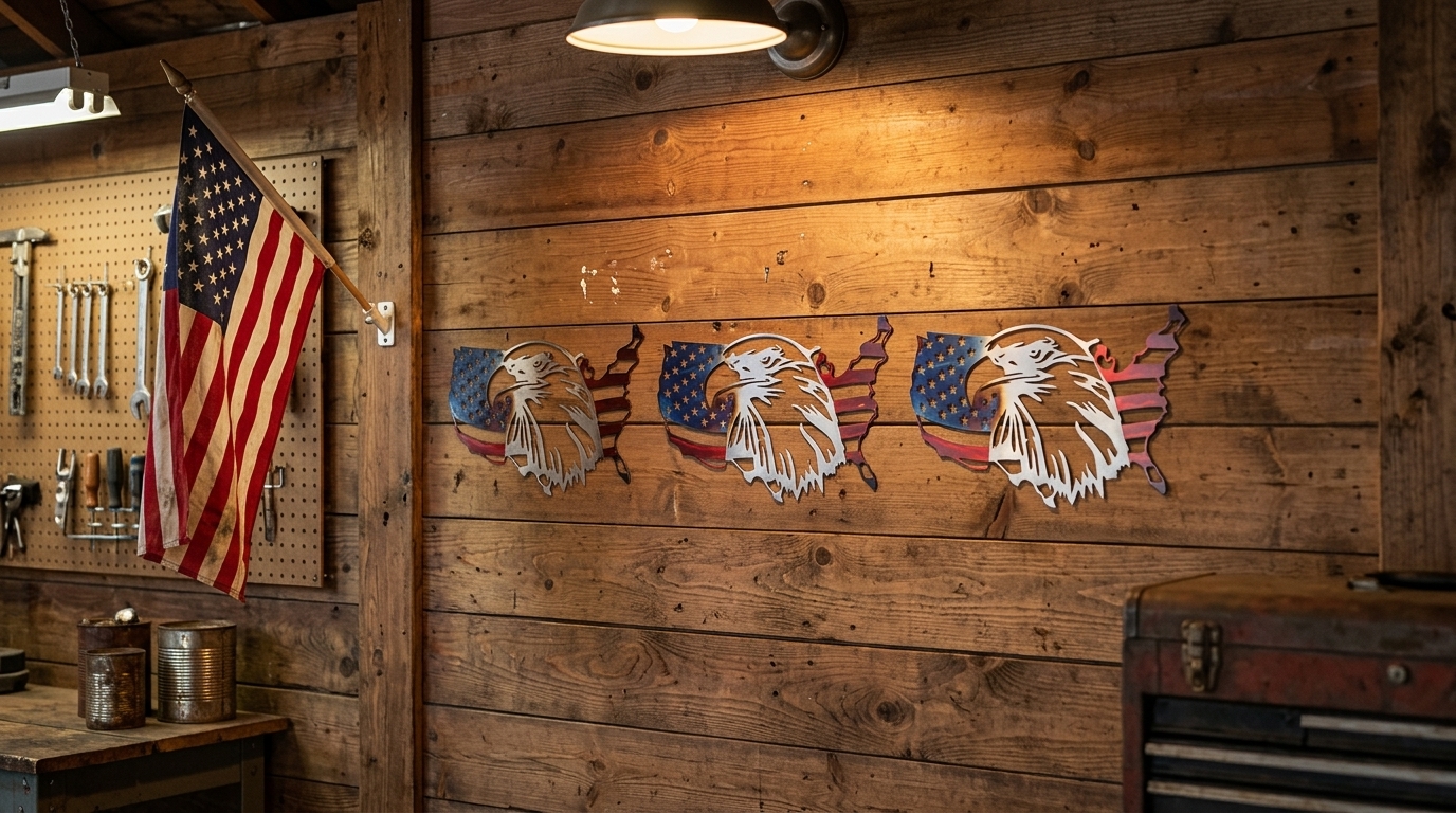 Land of the Free Patriotic Wall Art Collection -- Buy 2 Free Shipping