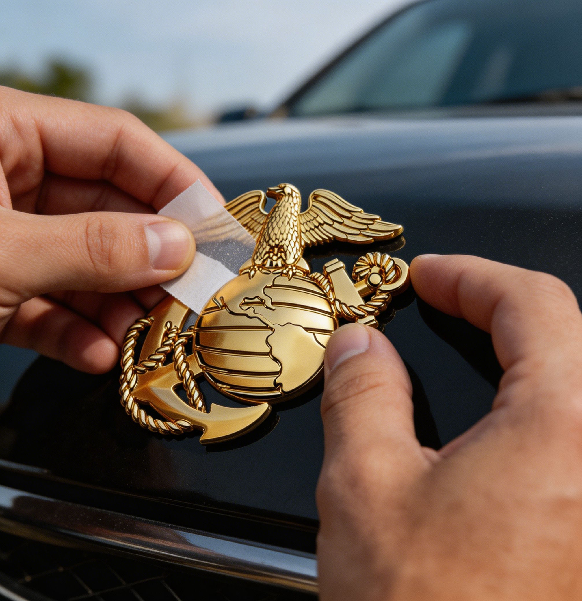 250th Anniversary U.S. Marine Corps Metal Cars Emblem