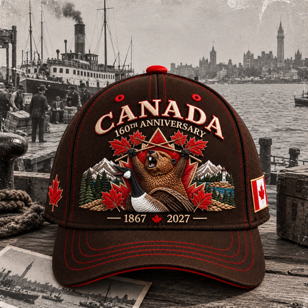 🍁 Canada 160th Anniversary 1867–2027 – Premium Heritage Cap