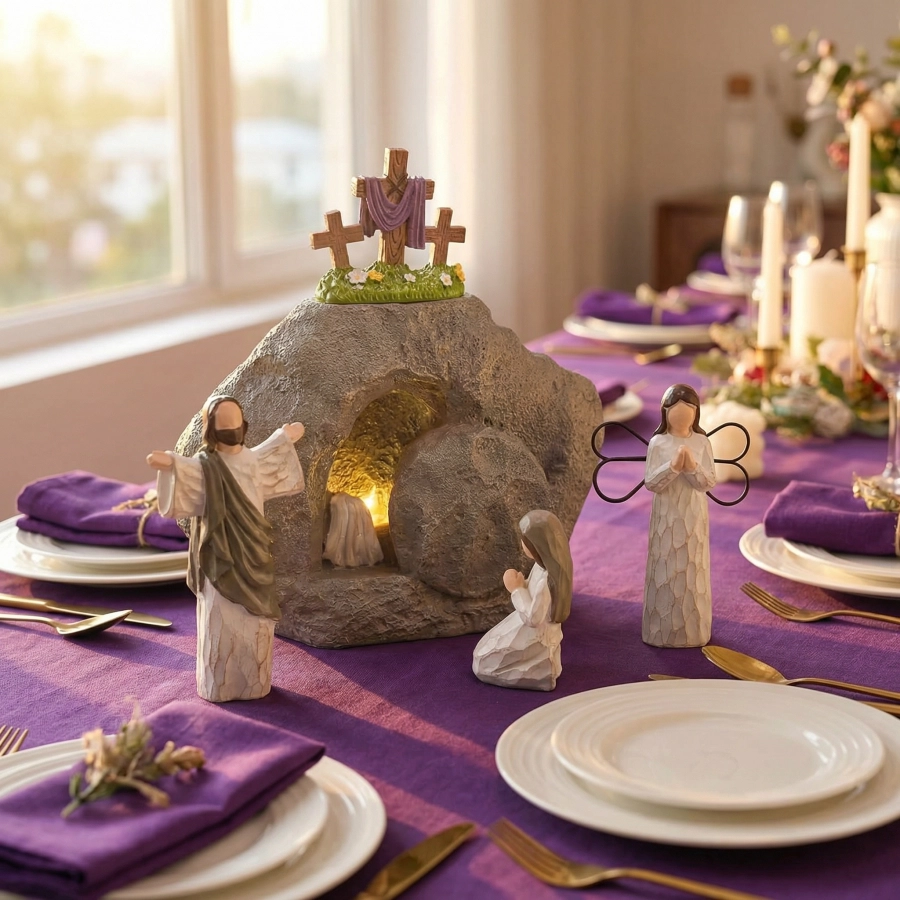 Resurrection Light Empty Tomb Easter Scene