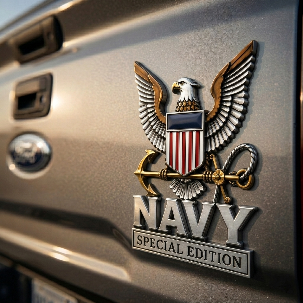 ⚓U.S. Navy Special Edition Metal Vehicle Badge