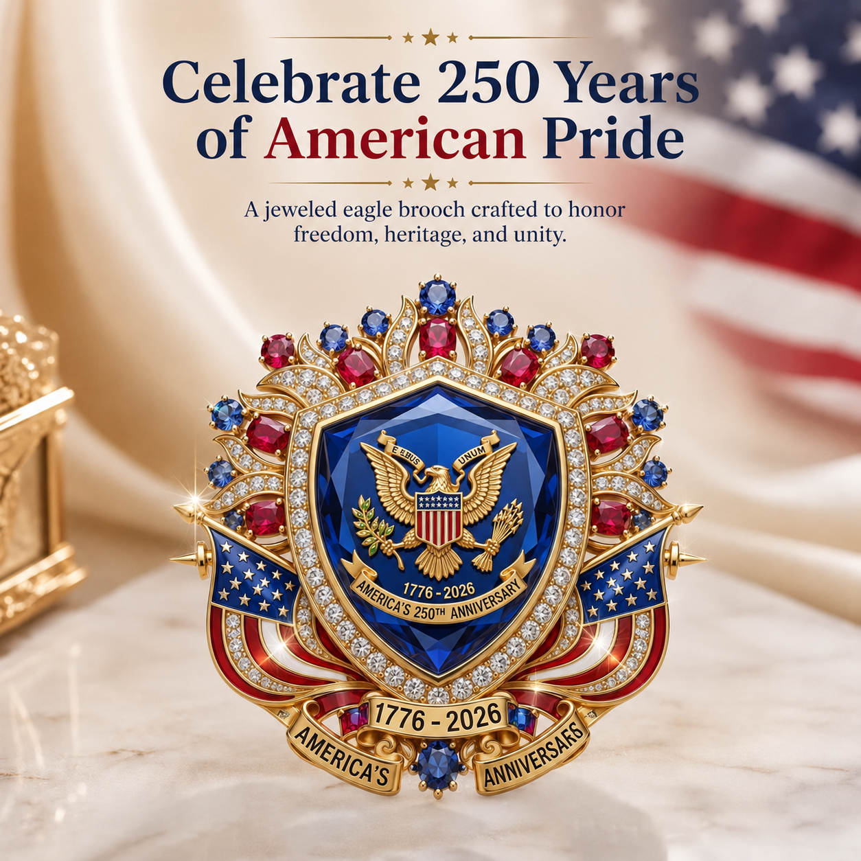 America’s 250th Anniversary Eagle Brooch