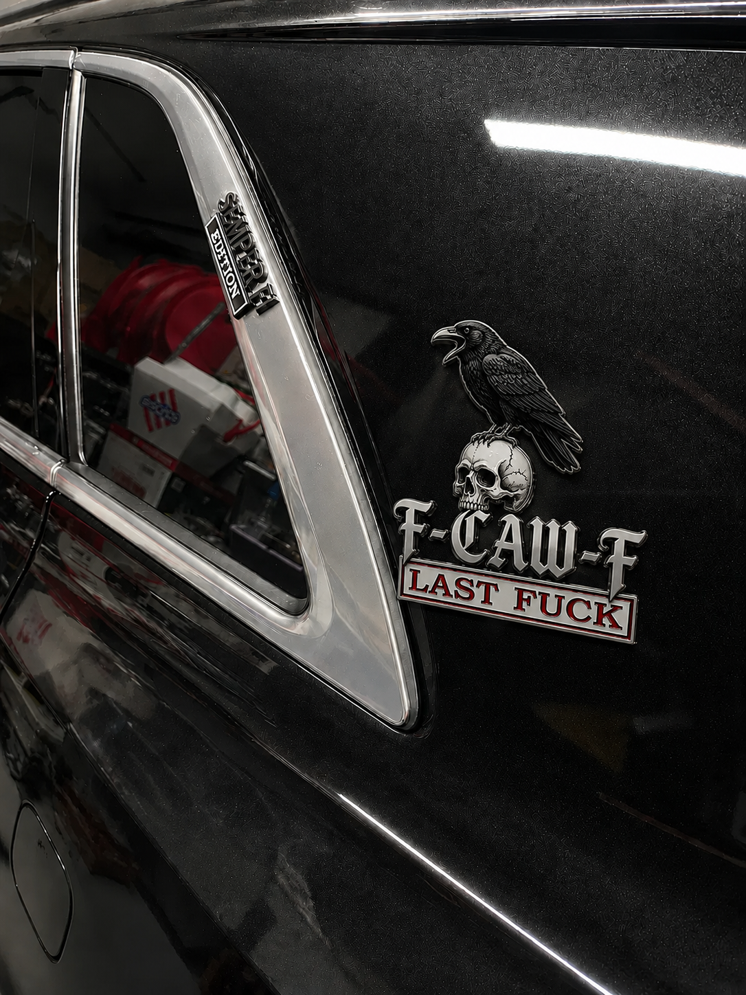The F-CAW-F Car Emblem Metal Badge — For Those Who Laugh at Life and Give Zero F*cks!