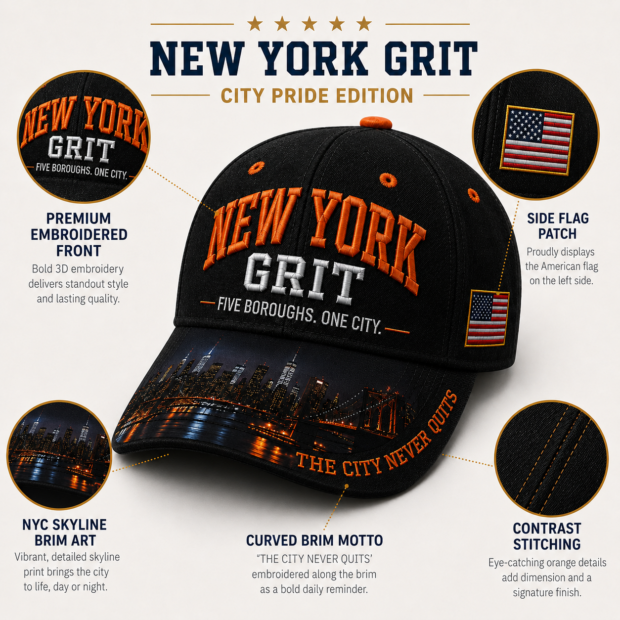 New York Grit City Pride Cap