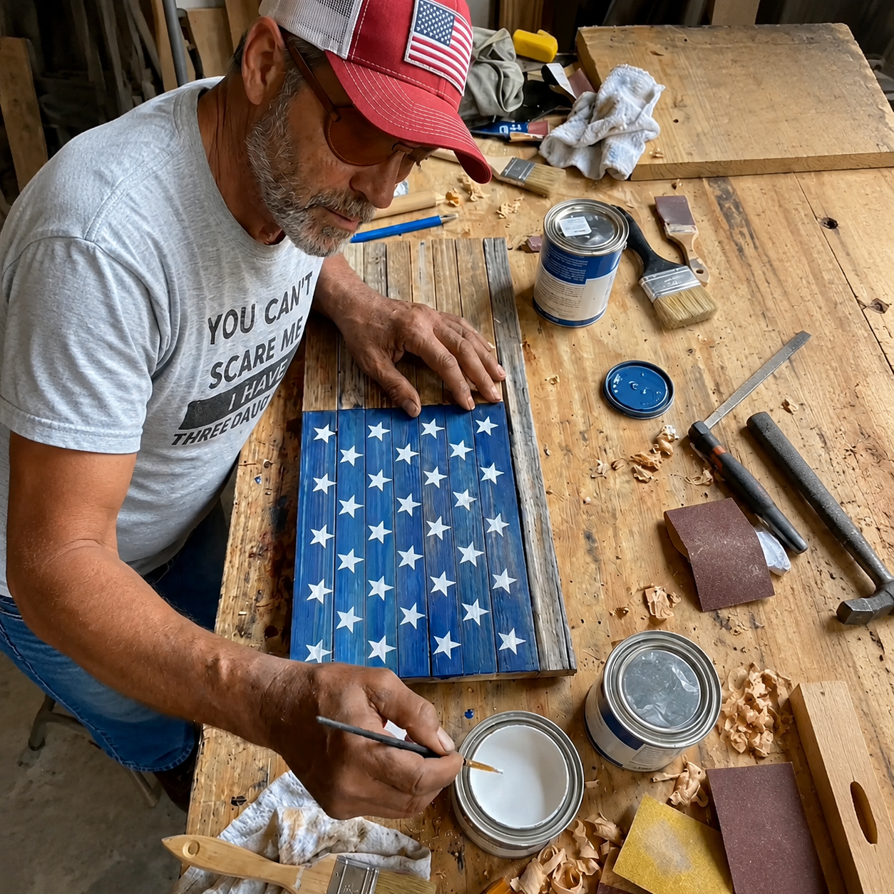 🇺🇸 Handmade Wooden American Flag Wall Art, 🔥Buy 2 FREE SHIPPING