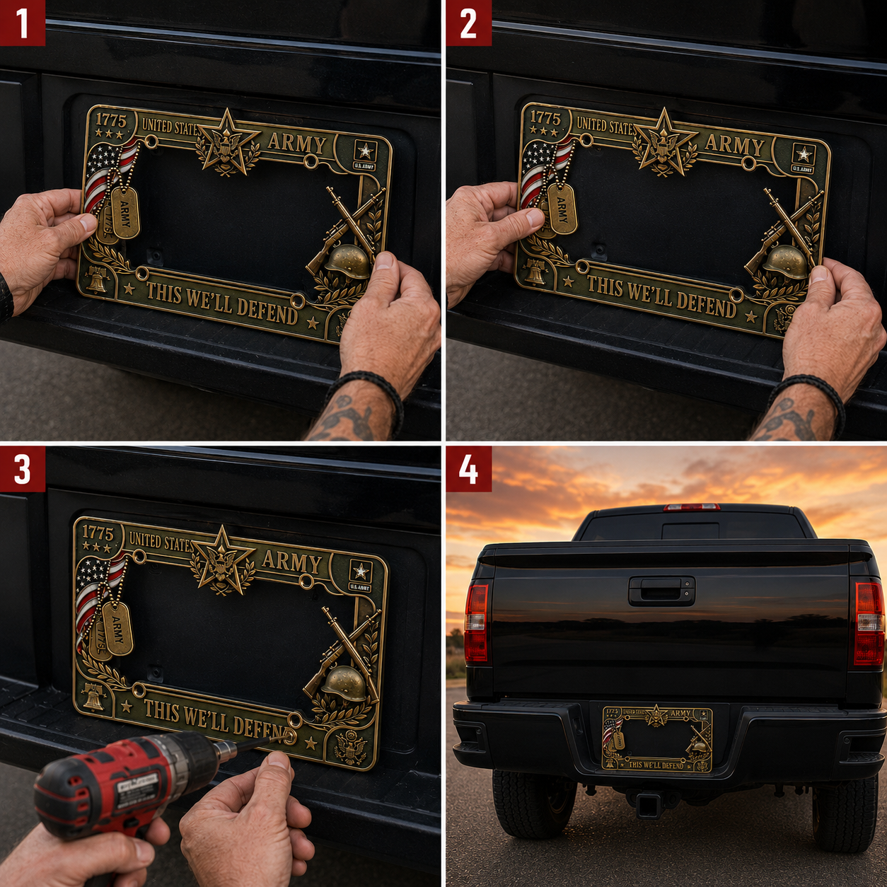 U.S. Army "This We'll Defend" License Plate Frame