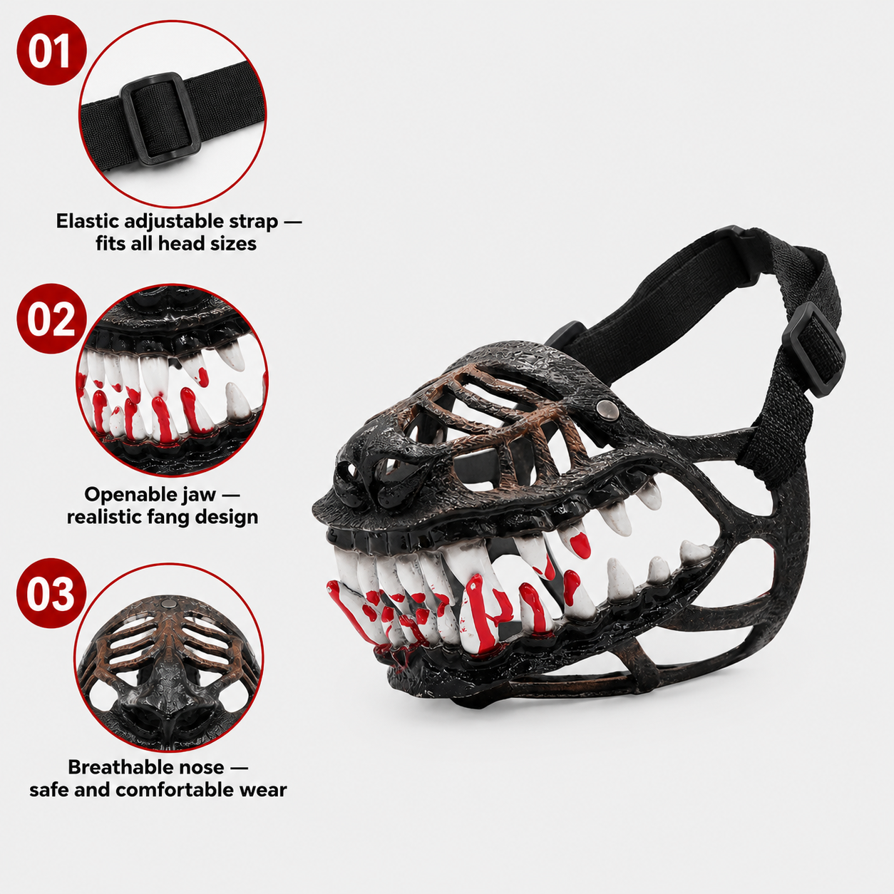 Costume strap and openings