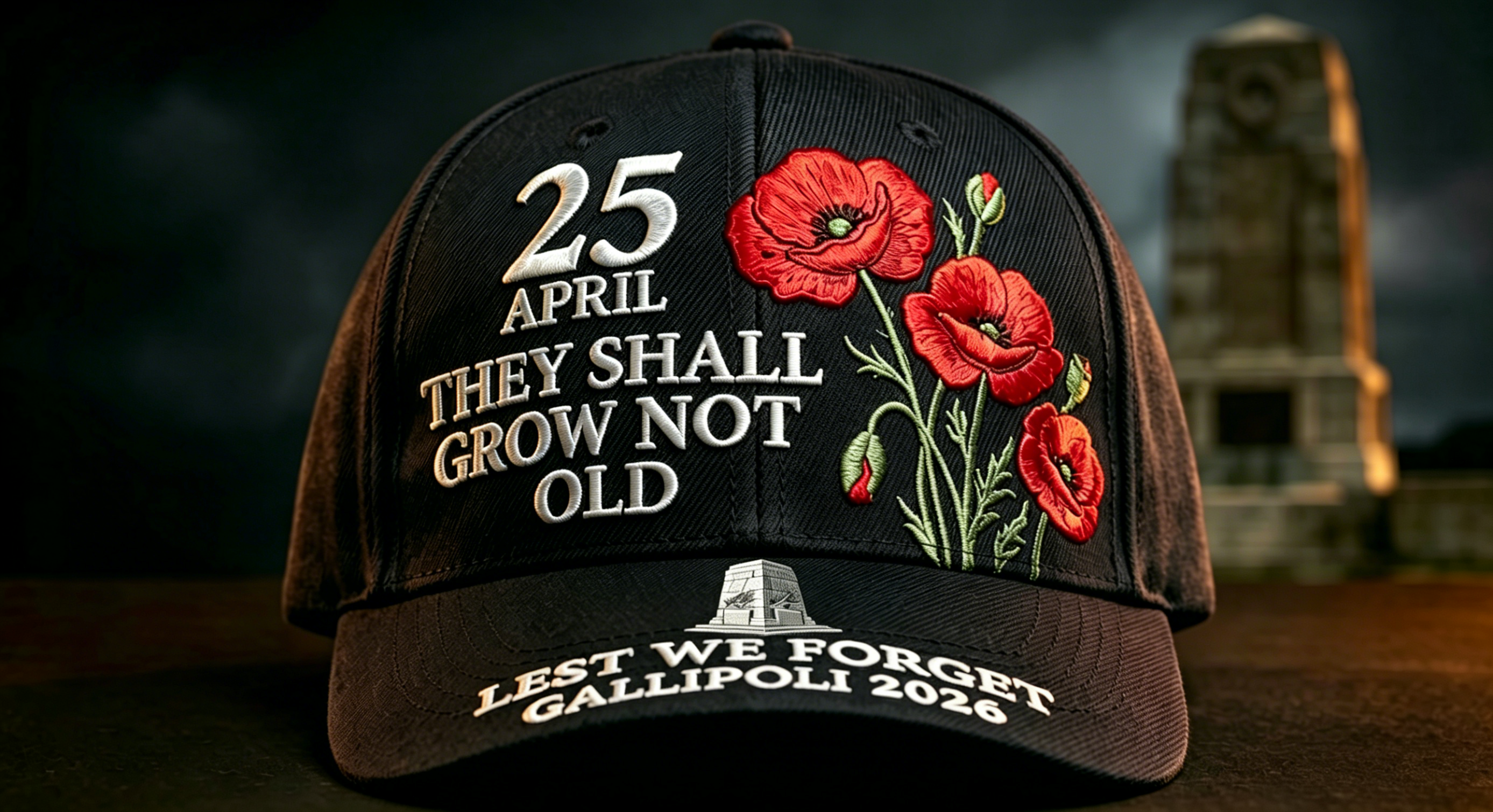 "Lest We Forget"—Gallipoli 2026 ANZAC Commemorative Cap