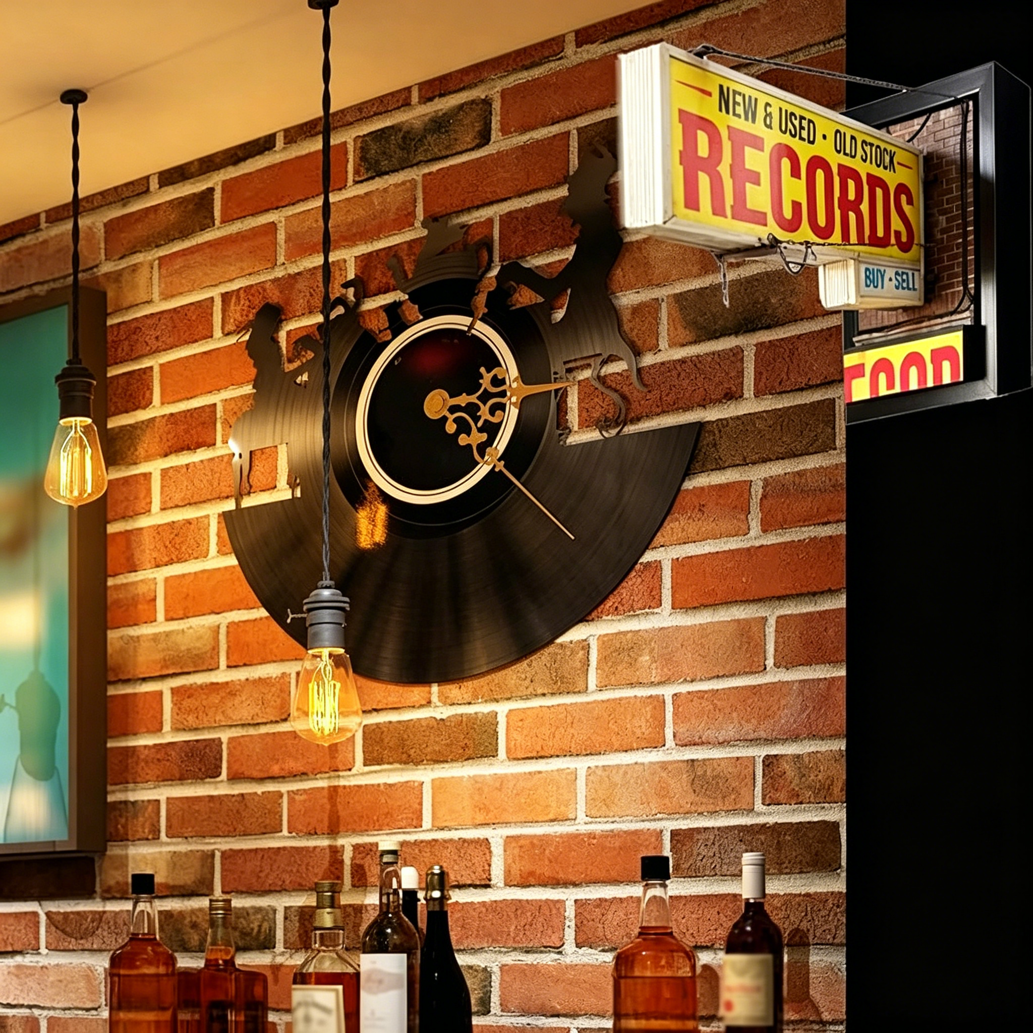 🔥LAST DAY 50% OFF - 🎄💽Record Store Retro Wall Light - Record Collector Gift✨