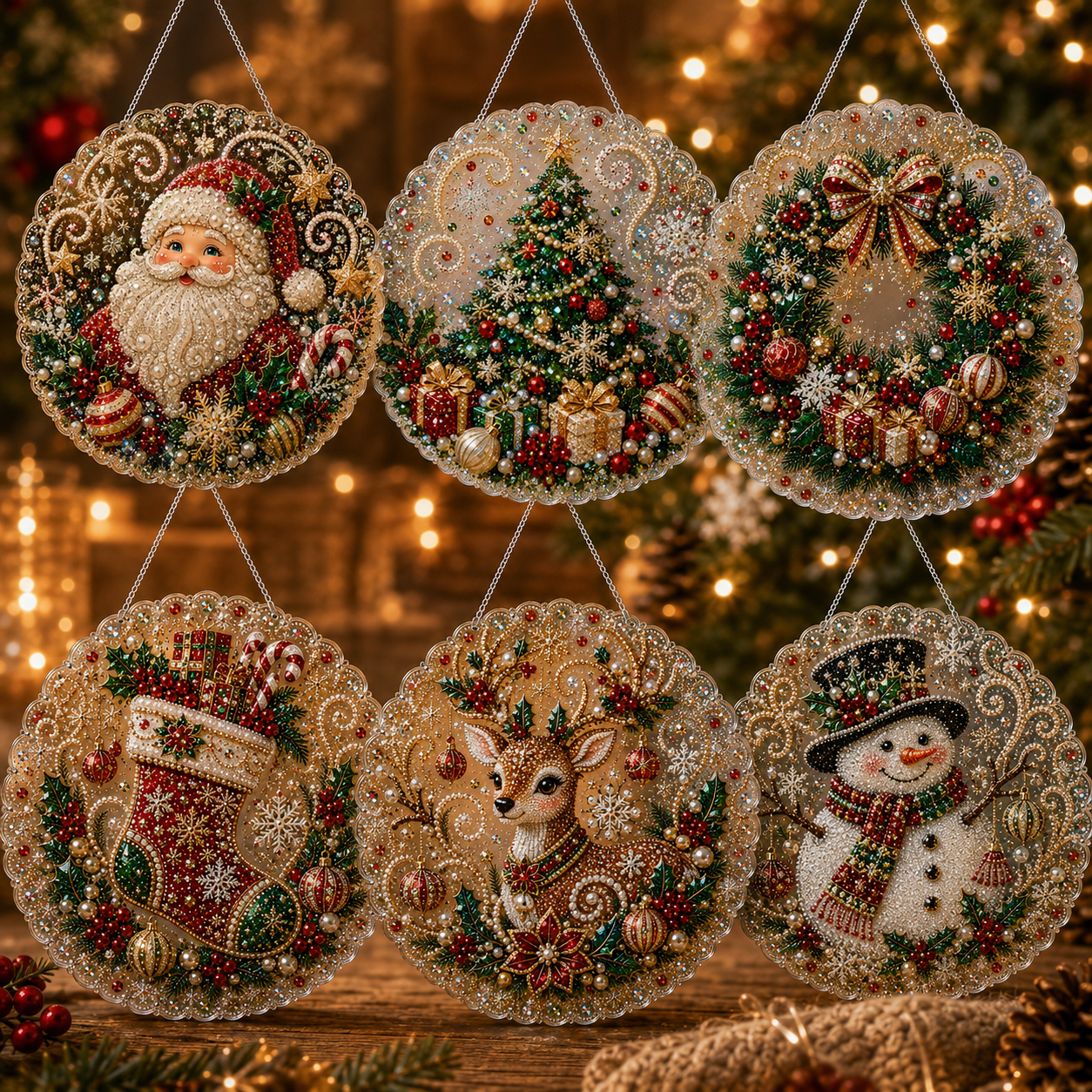 ✨ Christmas Pearl Art Hanging Ornament Kit🎅--Buy 2 Kits Get Free Shipping 🚚