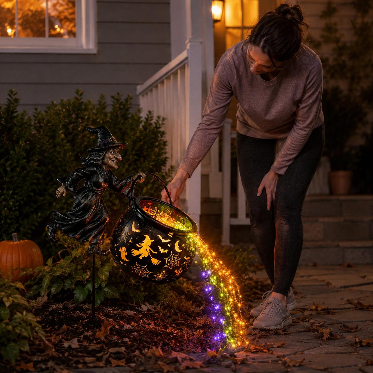 Halloween Witch Cauldron Garden Light🧙‍♀️