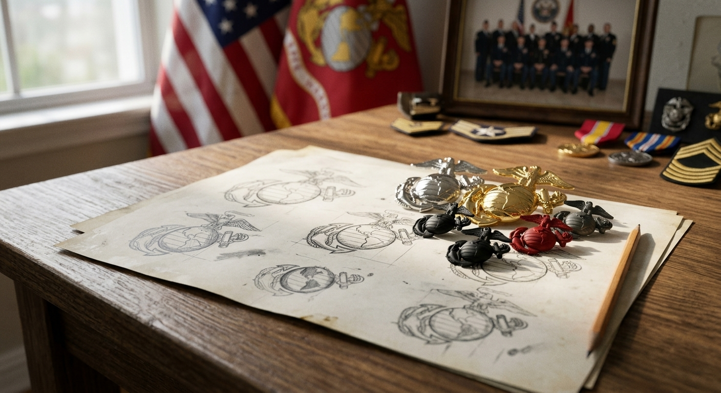 250th Anniversary U.S. Marine Corps Metal Cars Emblem