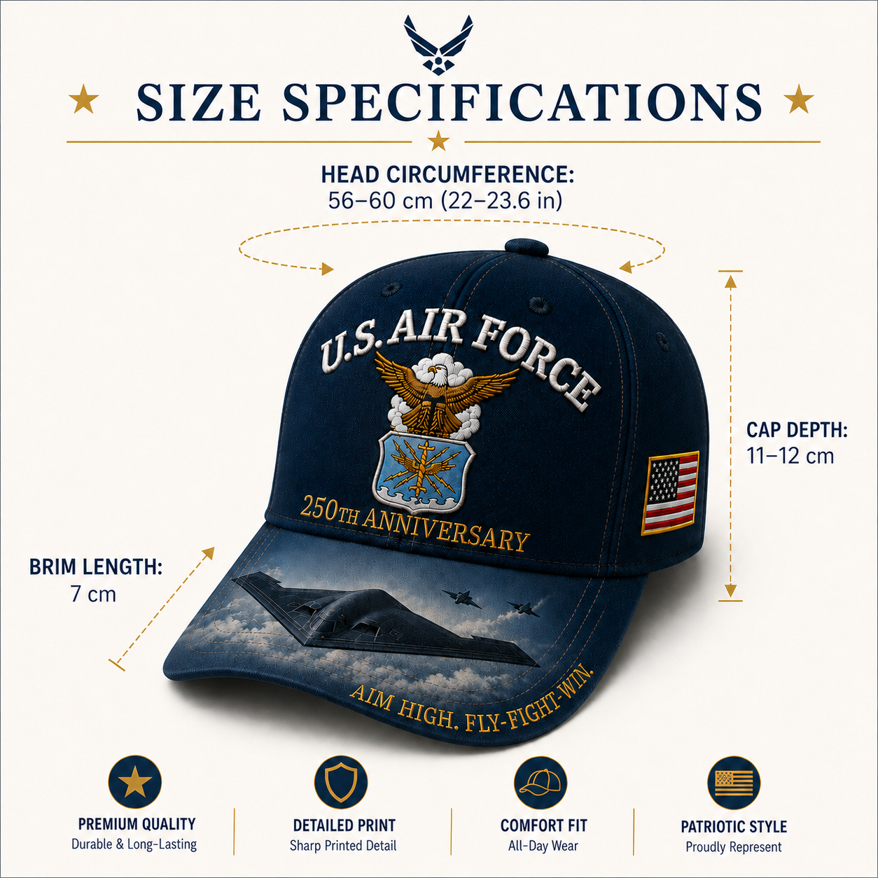 🔥 Father’s Day Sale - ❤️ U.S. Air Force America's 250th Anniversary Edition Commemorative Cap 🇺🇸