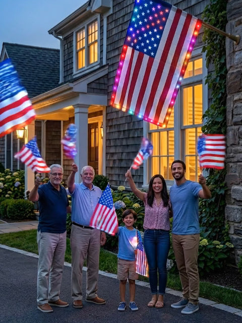 Last Day 49%OFF🔥🦅Illuminated 250th Anniversary USA Commemorative Flag - Premium LED Edition (3x5Ft)