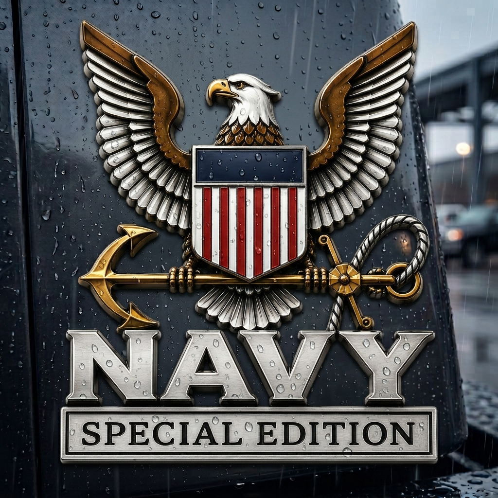 ⚓U.S. Navy Special Edition Metal Vehicle Badge