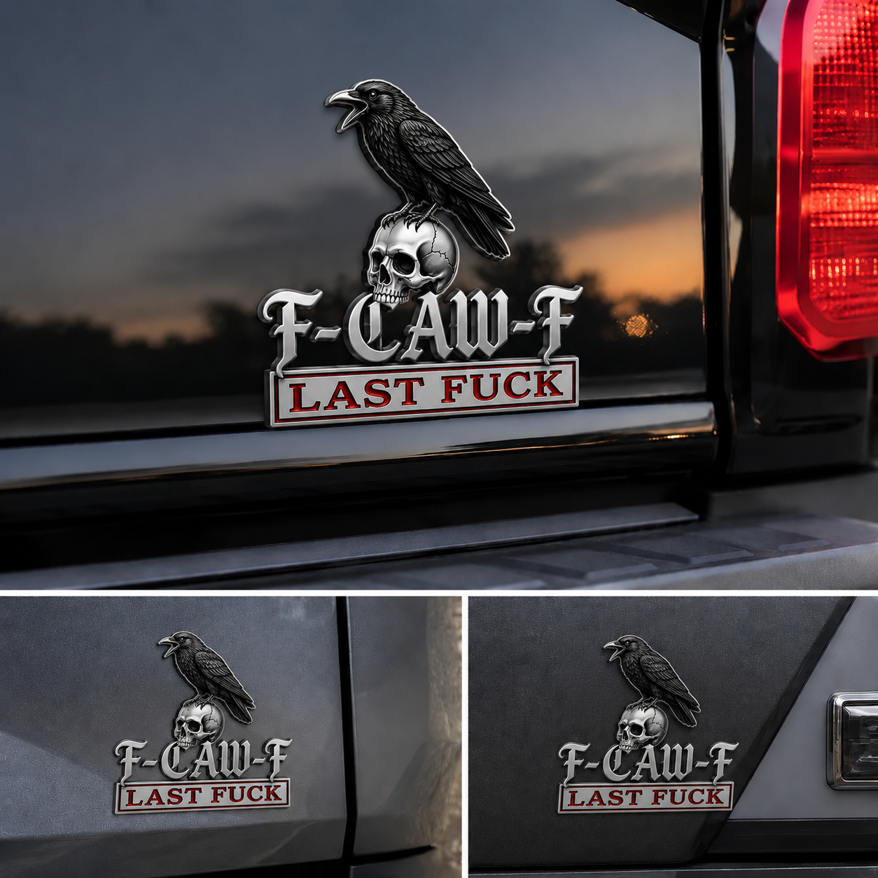 The F-CAW-F Car Emblem Metal Badge — For Those Who Laugh at Life and Give Zero F*cks!