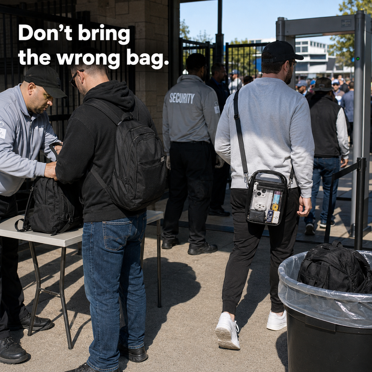 🔥 Game Day Essential Sale - 🎟️ Clear PVC Stadium Crossbody Bag for Concerts, Sports & Events 🏟️
