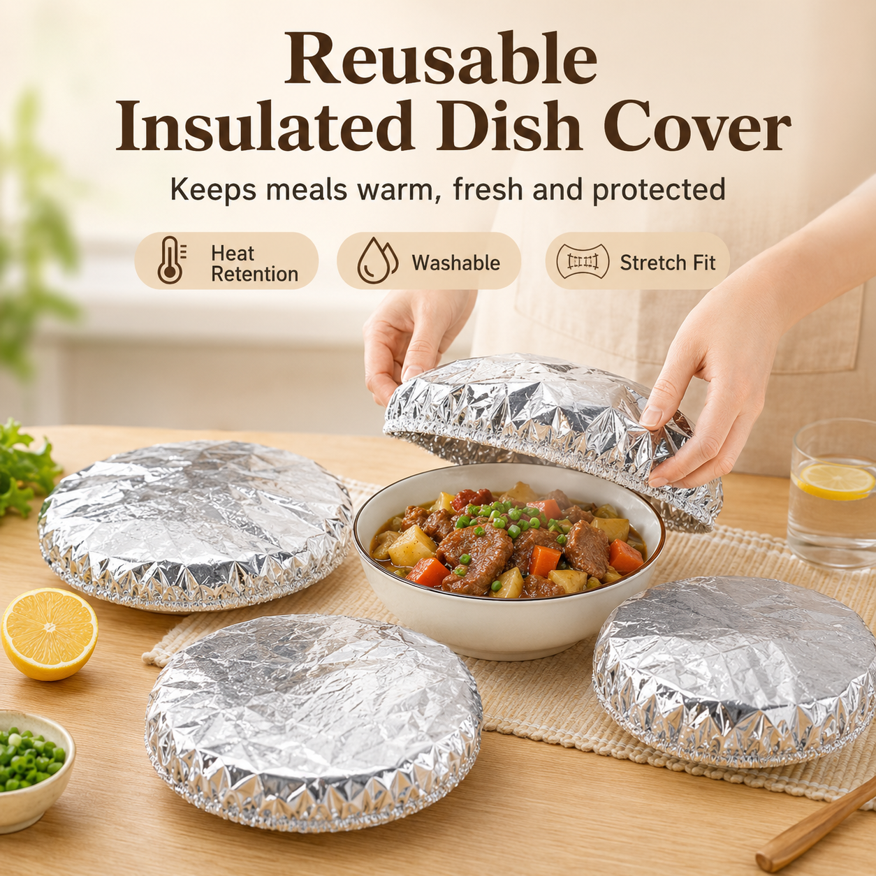 Reusable Insulated Dish Covers